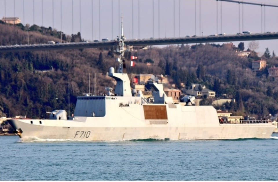 Фрегат ВМС Франции класса La Fayette в Черном море