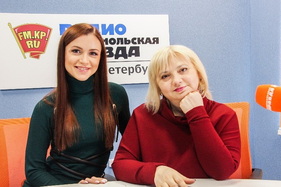 Ирина Ларионова и Наталья Колесник в студии радио «Комсомольская Правда в Петербурге»