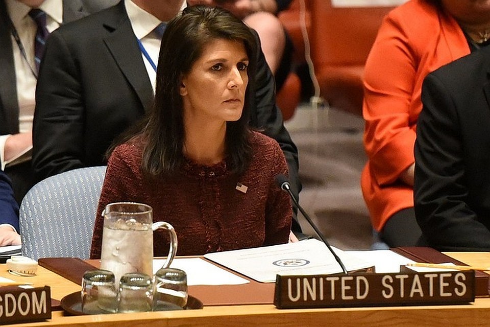 Постпреду США при ООН Никки Хейли