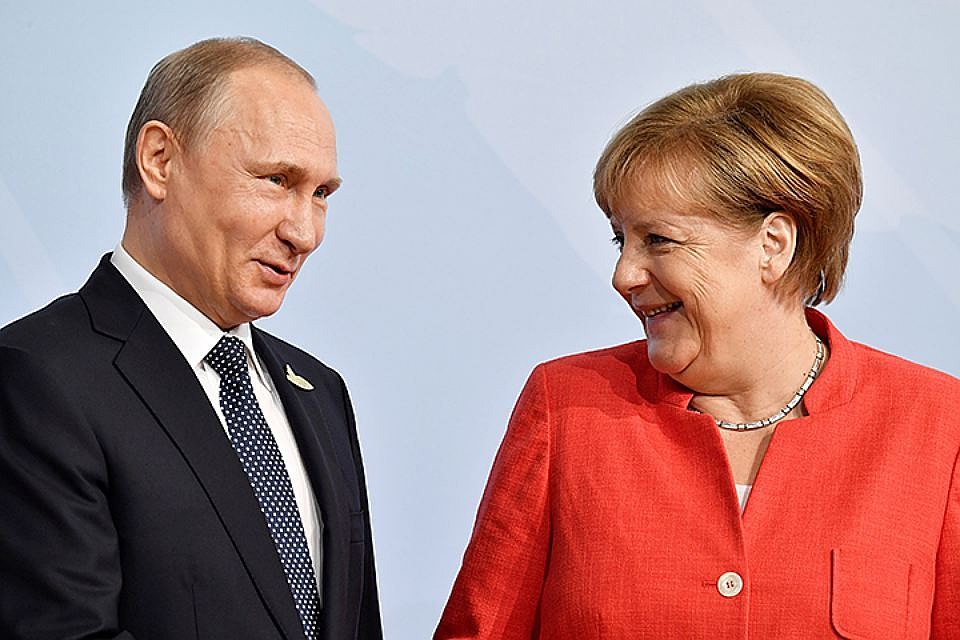 Владимир Путин и Ангела Меркель