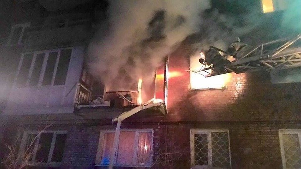 При пожаре пострадали 8 человек. Четверо из них - дети