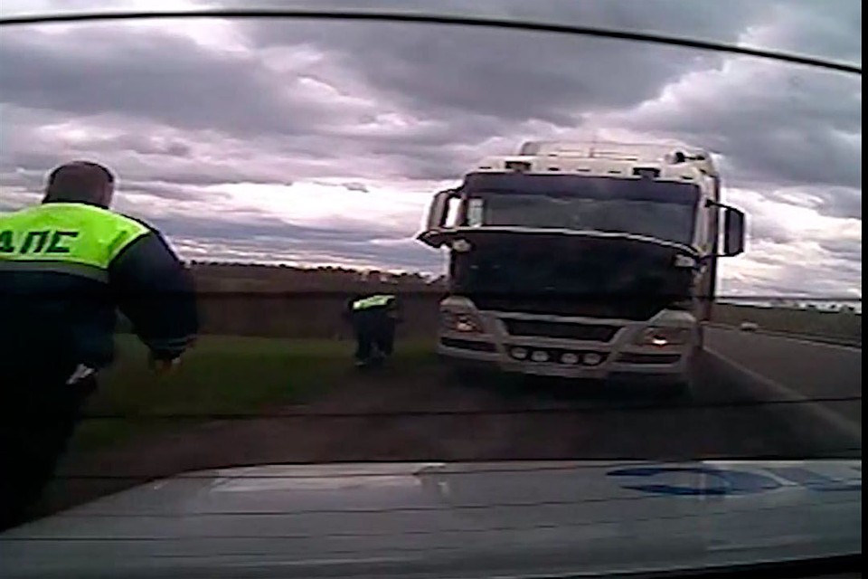 Кадр с видеорегистратора.