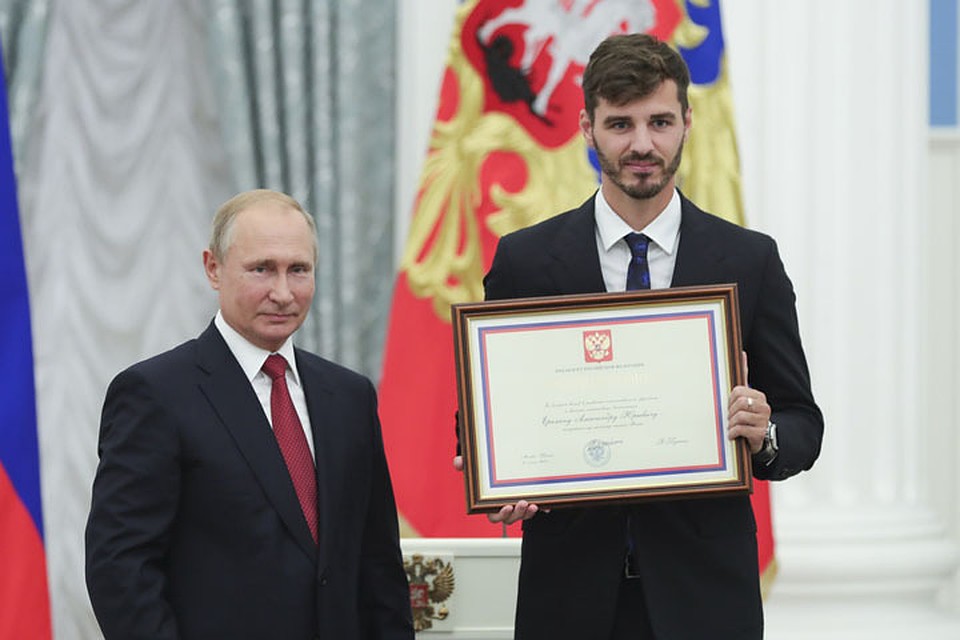 Владимир Путин и Александр Ерохин