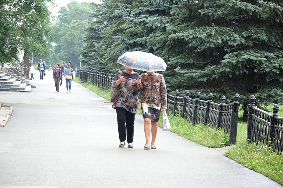 В регионе ожидаются дожди и грозы.