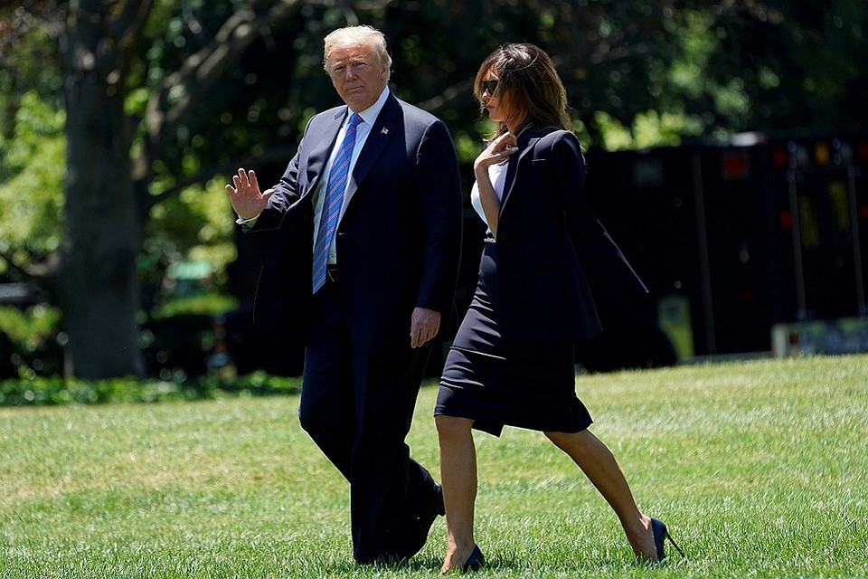 Президент США Дональд Трамп с супругой Меланьей