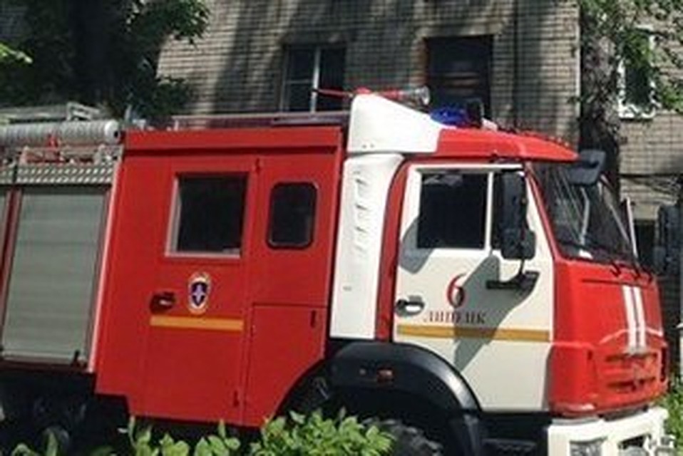 В Добринском районе случился пожар