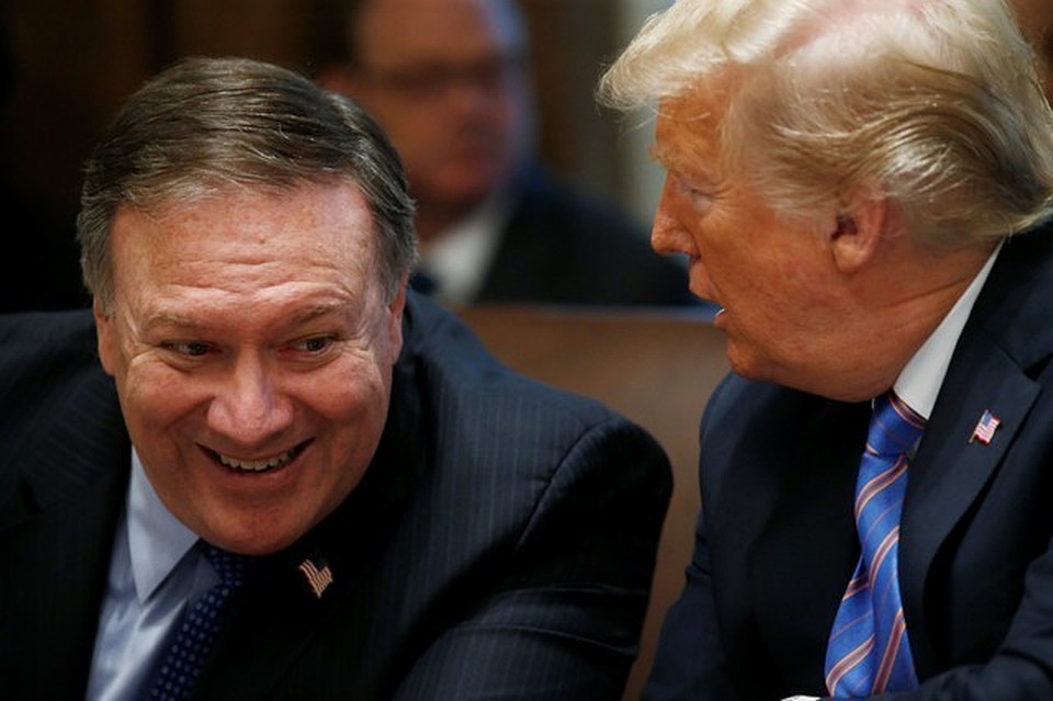 Майк Помпео и Дональд Трамп