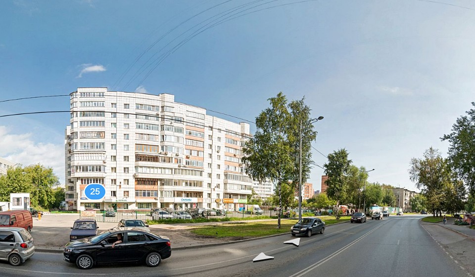 ДТП произошло возле дома 25 по улице Тургенева. Фото: Яндекс.