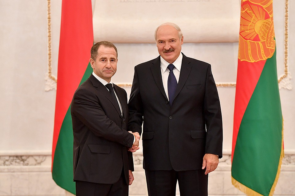 Президент встретился с послом России Михаилом Бабичем. Фото: БелТА