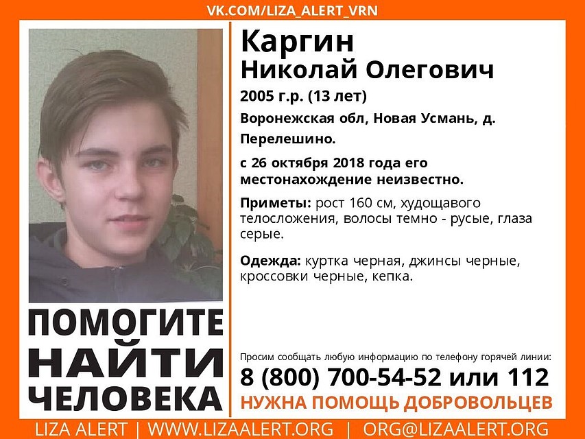 Обновленная ориентировка "Лиза Алерт"