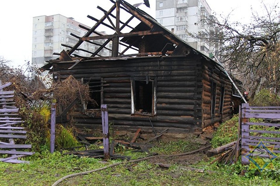В сгоревшем доме ночевали трое, все погибли. Фото: МЧС.