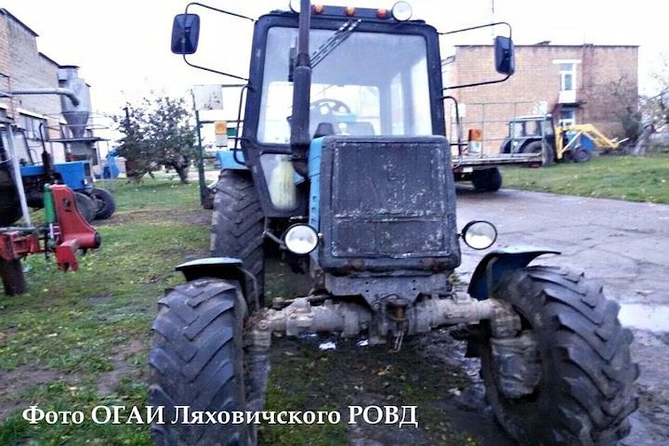В Ляховичском районе ГАИ гналась трактором, который не хотел останавливаться. Фото ГАИ УВД Брестского облисполкома