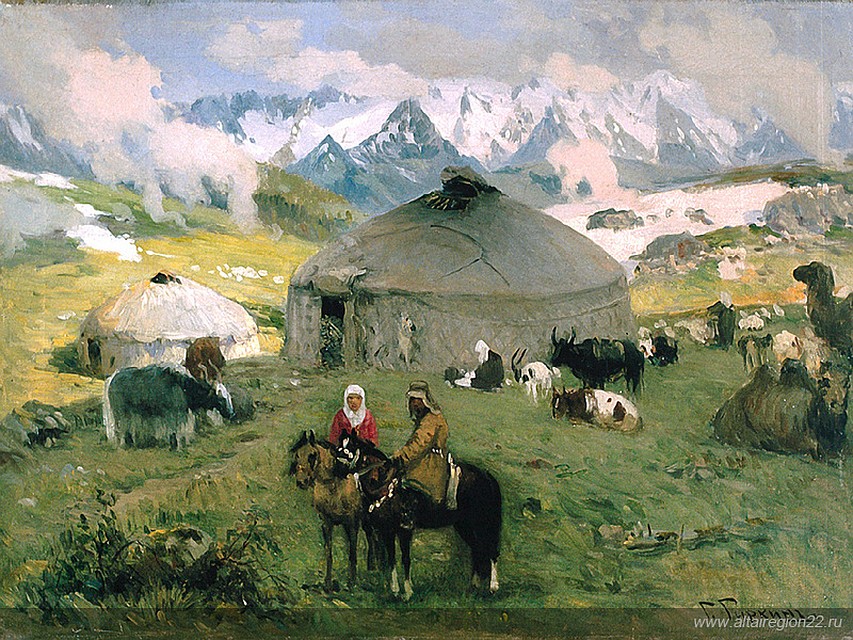 Картина «Кочевье в горах» Григория Гуркина. Фото музея.
