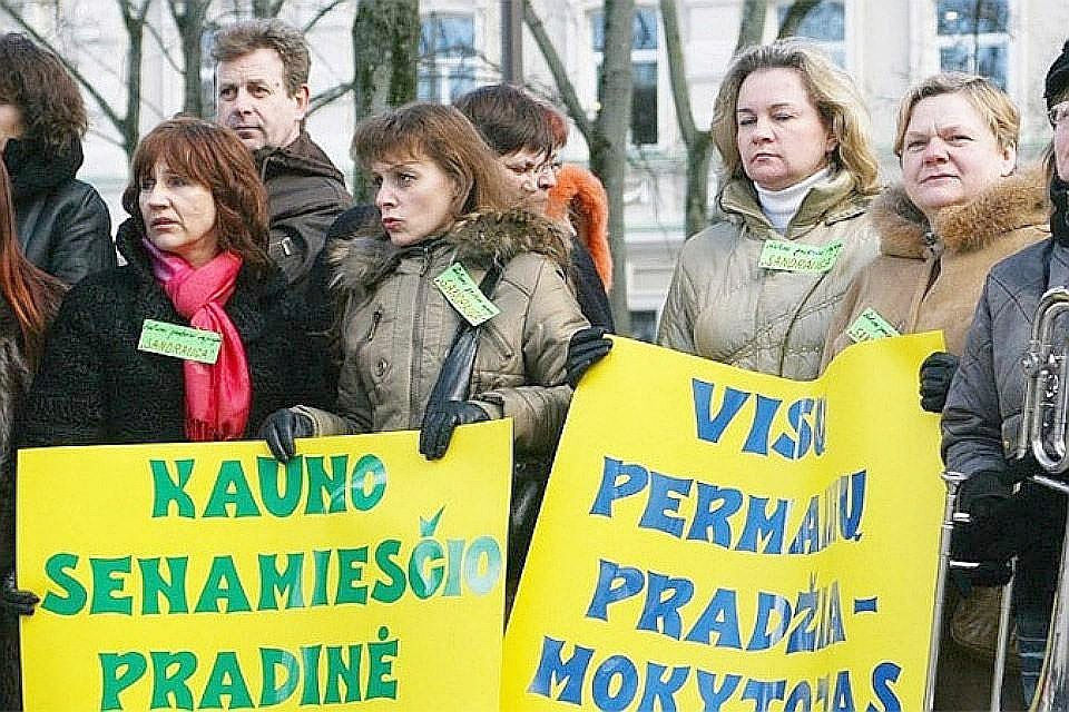 В Литве растет напряжение из-за забастовки учителей. Фото: с сайта Obzor.lt