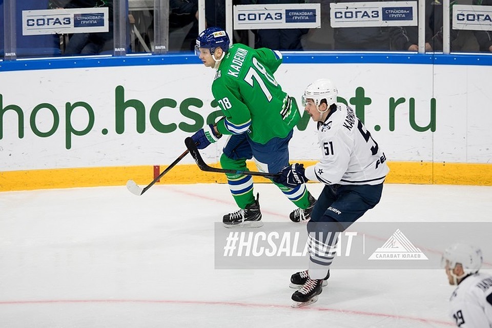 Матч в Уфе закончился со счётом 2:1 в пользу приморских хоккеистов. Фото: hcsalavat.ru