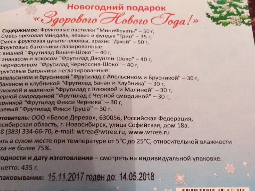 Новогодний подарок оказался просрочен почти на год! Фото: Александр Олегов.