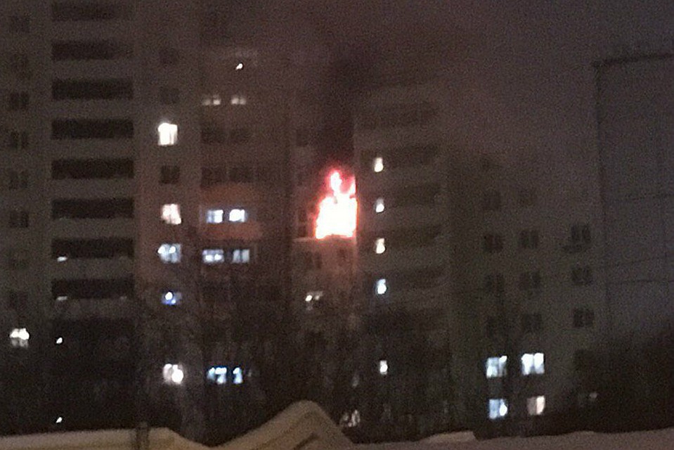 Пожар в доме на Мелькомбинате 29 января.