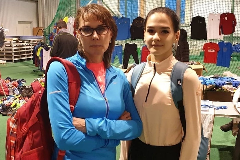 Ольга Родиошкина с тренером Ириной Беловой.