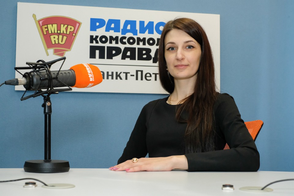 Мария Цыганкова в студии радио «Комсомольская Правда в Петербурге»