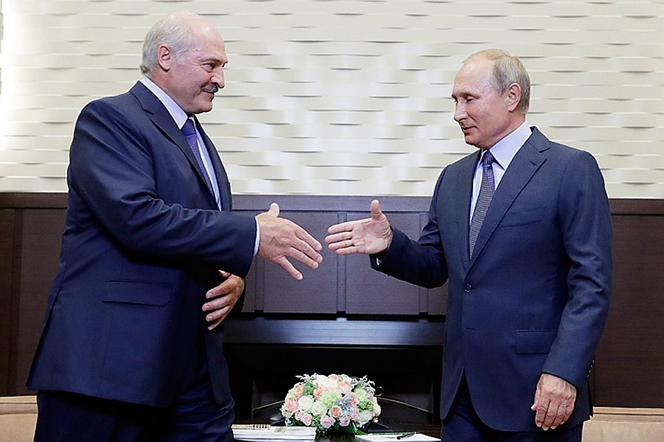 Президенты Белоруссии и России Александр Лукашенко и Владимир Путин. Фото: Михаил Метцель/ТАСС