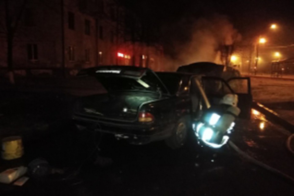 Автомобиль сгорел на проспекте Московском в Брянске.