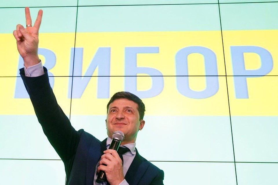 Победивший в первом туре президентских выборах на Украине шоумен Владимир Зеленский