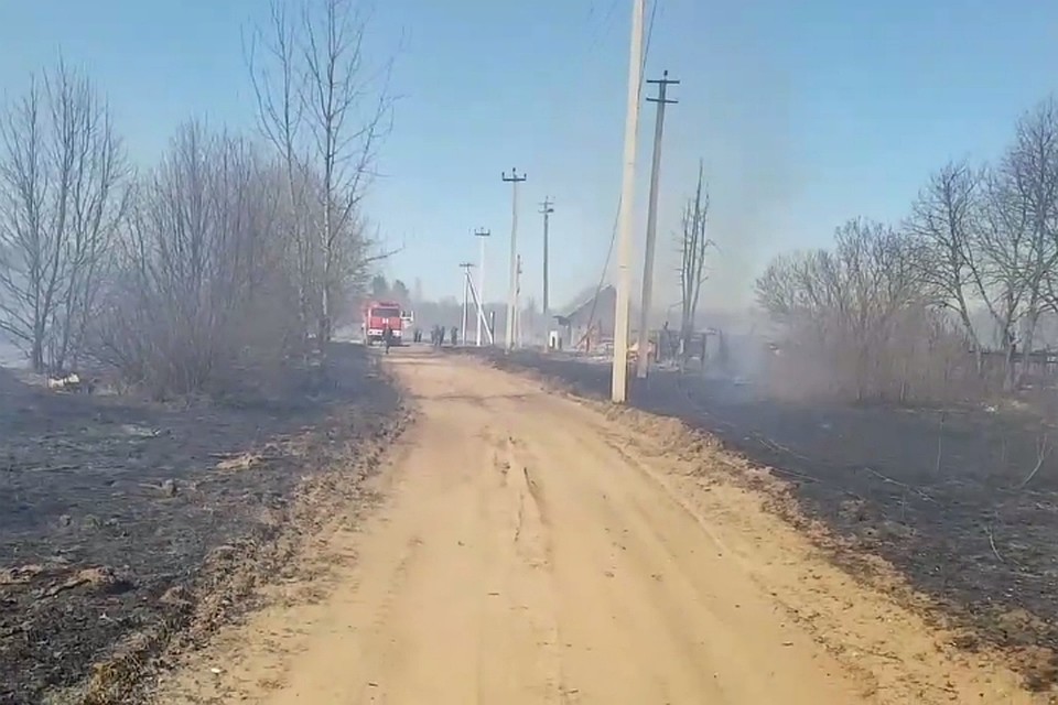 Произошел сильный пожар Скриншот из видео. Автор: vk.com/"Селигерская жизнь"
