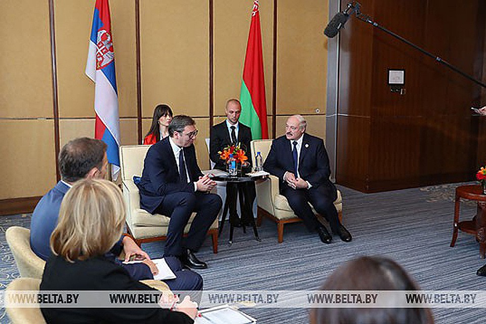 В Пекине президент Беларуси встретился с президентом Сербии. Фото: БелТА.