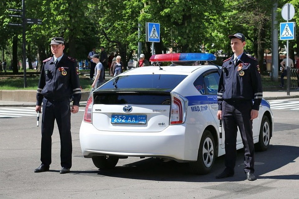 На улицы Донецка вышли усиленные патрули. Фото: Пресс-служба ГАИ МВД ДНР