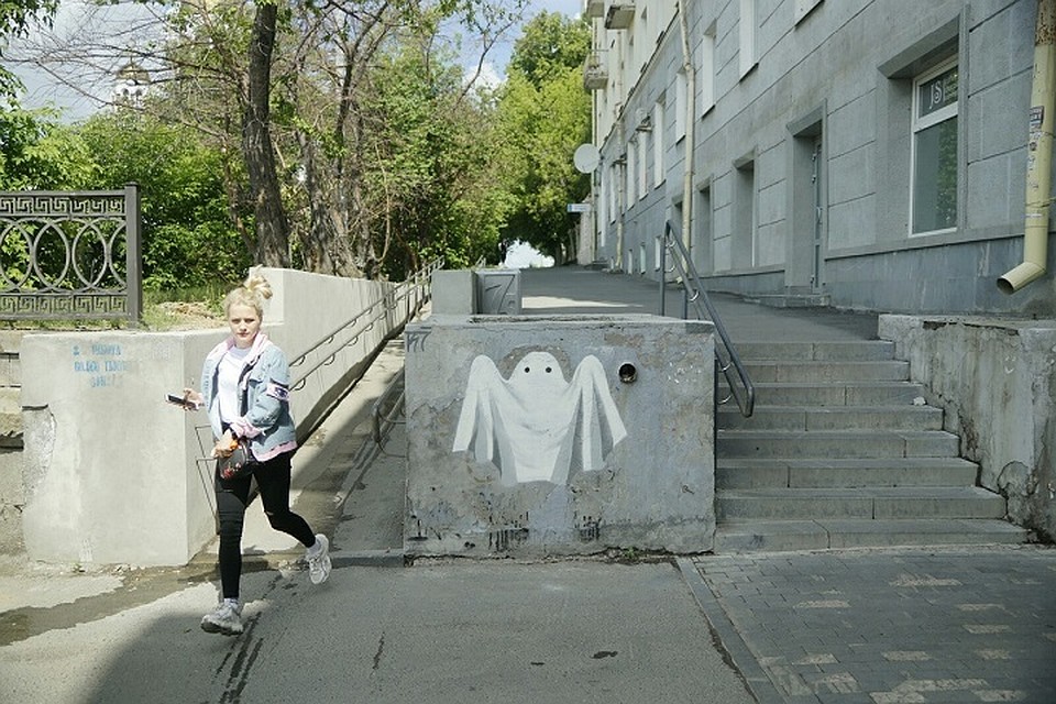 Рисунок появился на улице Карла Либкнехта.