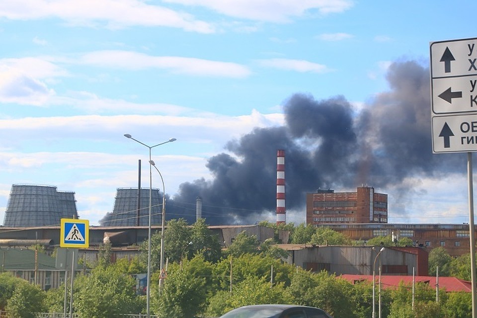 Пожар был виден из разных районов города