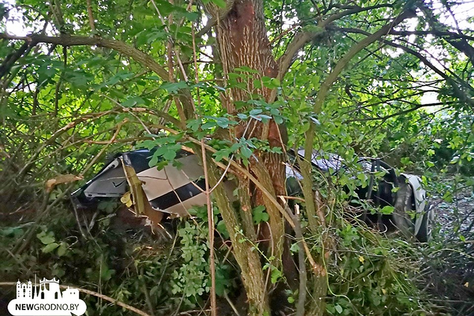 Под Гродно страшная авария: авто разорвало пополам, погибла девушка. Фото: newgrodno.by.