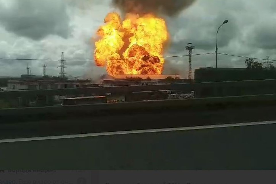 В Подмосковье загорелась Северная ТЭЦ. Фото: скрин с видео