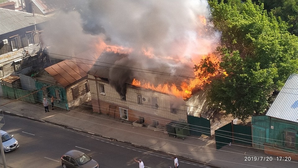Пожар на Соколовой. Фото соцсетей