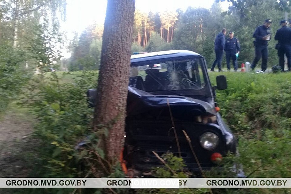 Пьяный угонщик едва проехал 100 метров и попал в ДТП. Фото: УВД Гродненского облисполкома.
