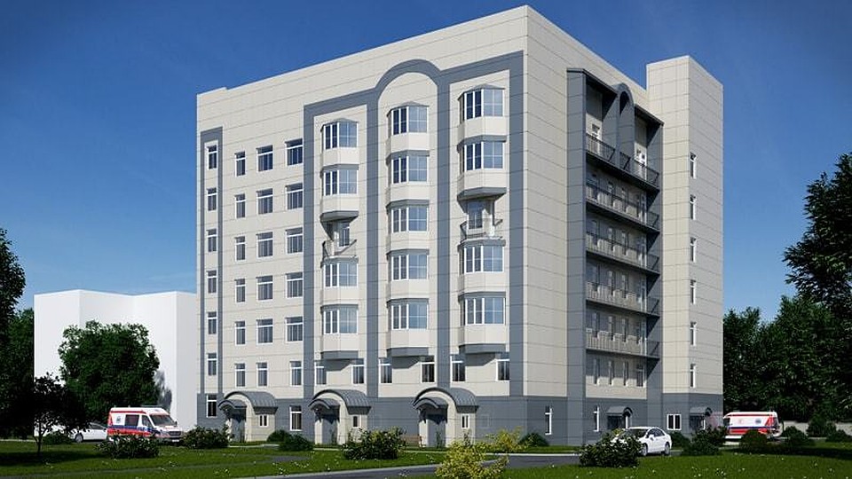 Так выглядит акушерский корпус по проекту.