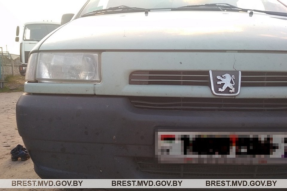 Мальчик выбежал на дорогу со двора дома. Фото: УВД Брестского облисполкома.
