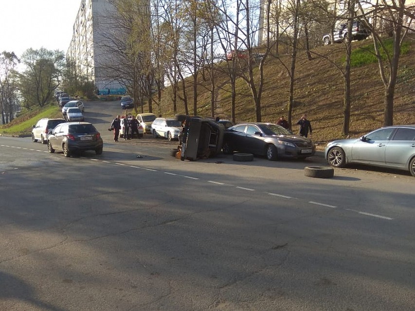 В аварии никто не пострадал. Фото: пресс–служба ОГИБДД УМВД России по городу Владивостоку