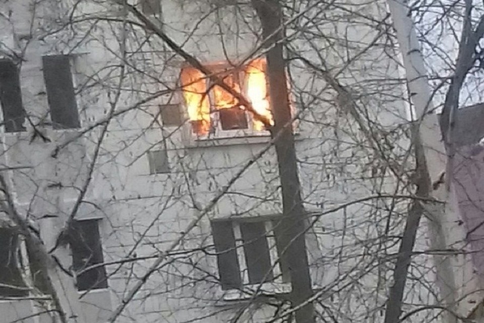 Пожар начался на кухне