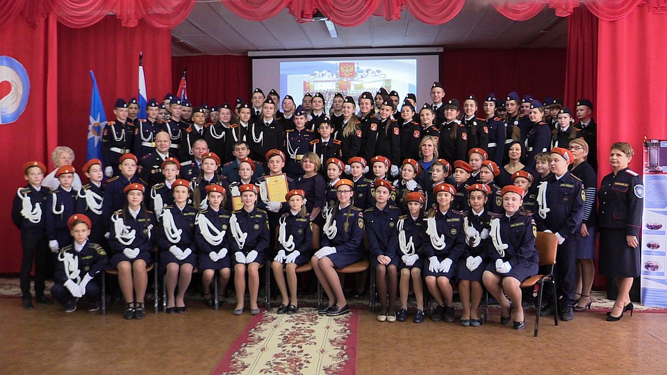 Под конец урока кадеты сделали групповое фото на память.