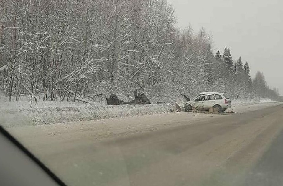 Фото с места аварии из Instagram @chp_59