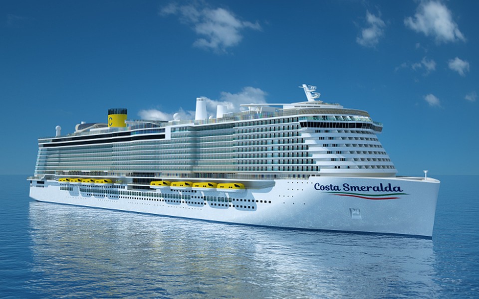 Вот так выглядит 20-палубный плавучий "умный город". Фото предоставлено Costa Cruises.