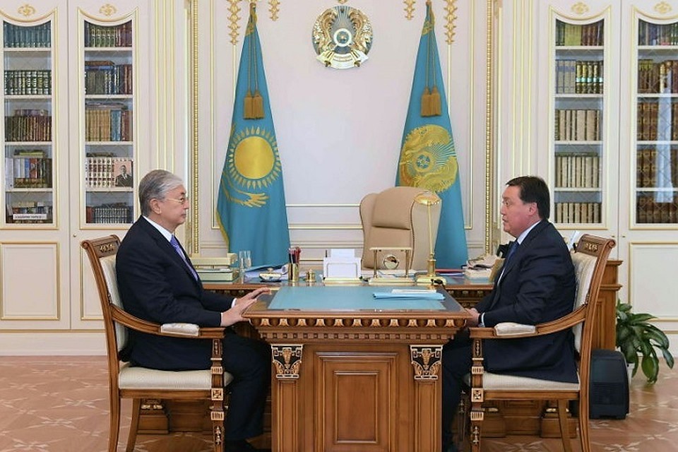 Касым-Жомарт Токаев и Аскар Мамин.