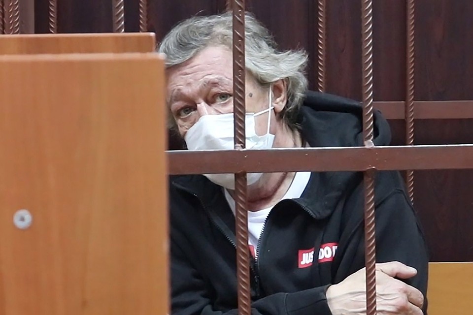 Михаил Ефремов в здании Таганского суда во время избрания меры пресечения, 9 июня 2020 г. Фото: пресс-служба суда