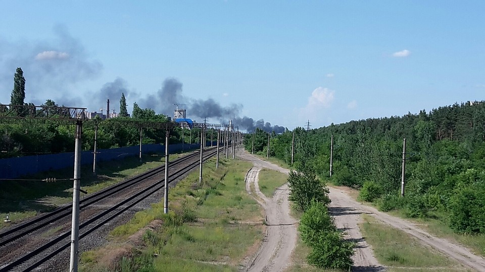 Столб дыма был виден на полгорода