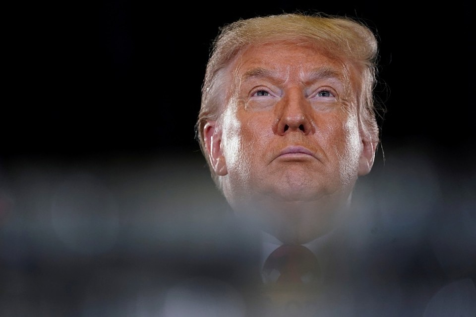 Президент США Дональд Трамп во время выступления в штаб-квартире Южного командования ВС США