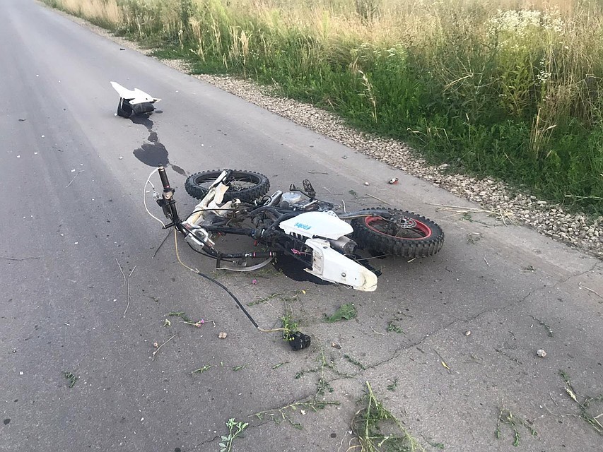 В Орловской области подросток-мотоциклист врезался в «ВАЗ». Фото Госавтоинспекции Орловской области