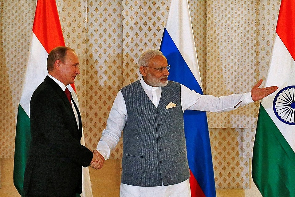 Встреча Владимира Путина и Нарендры Моди в Гоа