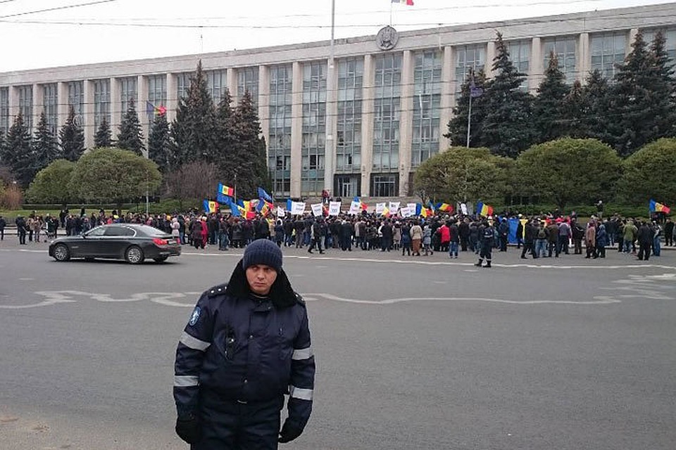 Протест в центре Кишинева