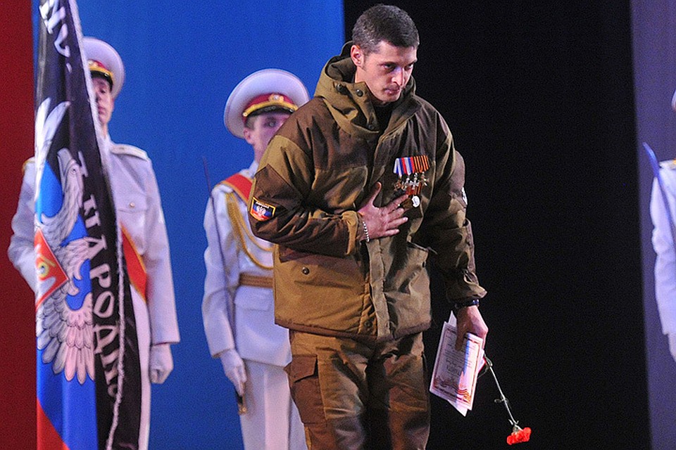 Ополченец "Гиви" в мае 2015 года.
